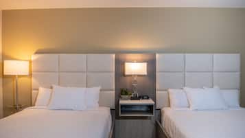 Suite, 2 Queen Beds | Iron/ironing board, free WiFi, bed sheets, alarm clocks