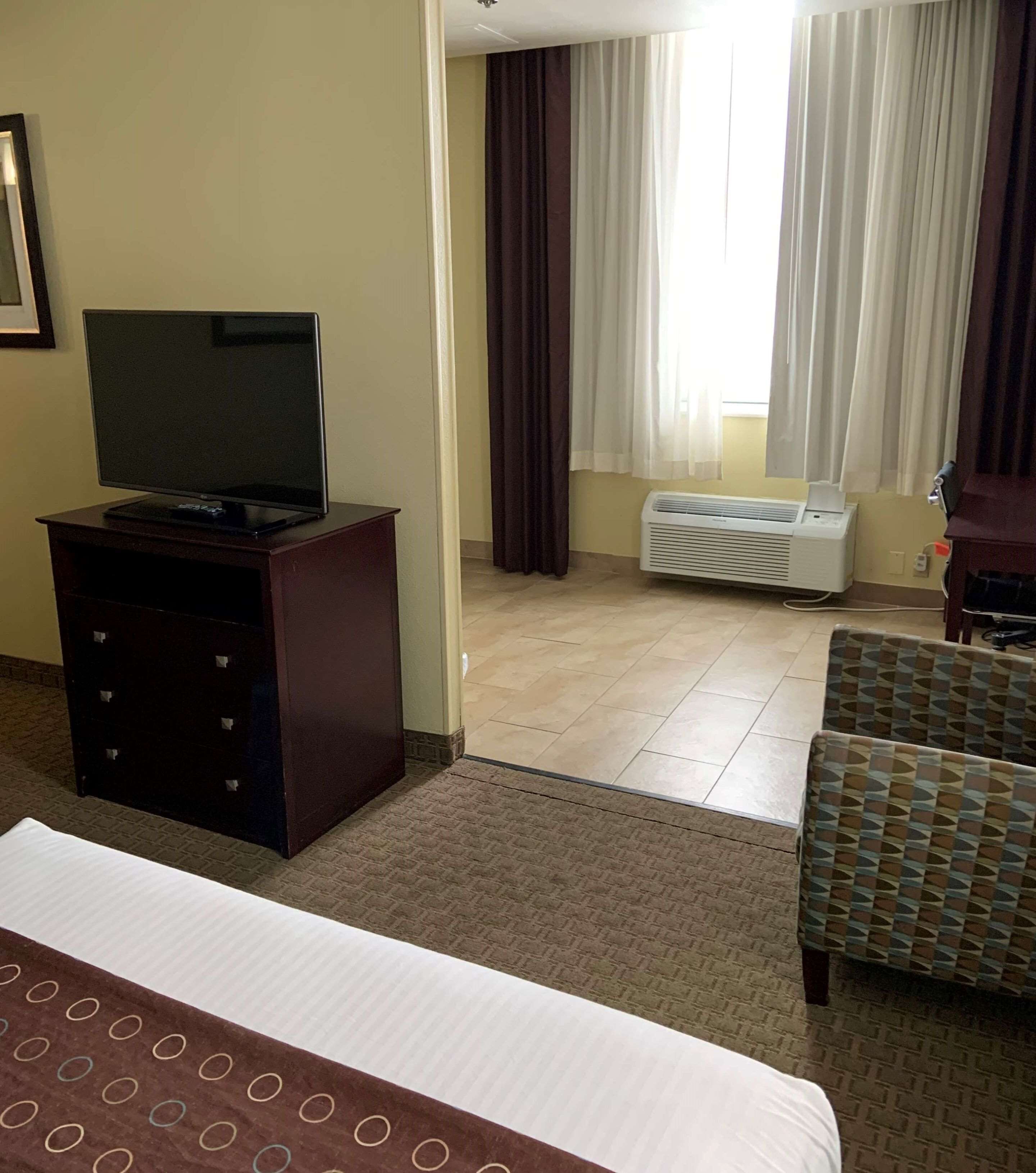 suite, 2 queen beds, accessible, non smoking | in-room safe, desk, laptop workspace, blackout curtains