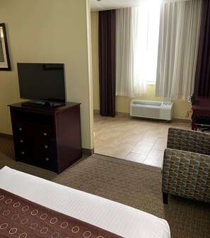 Suite, 2 Queen Beds, Accessible, Non Smoking | In-room safe, desk, laptop workspace, blackout drapes