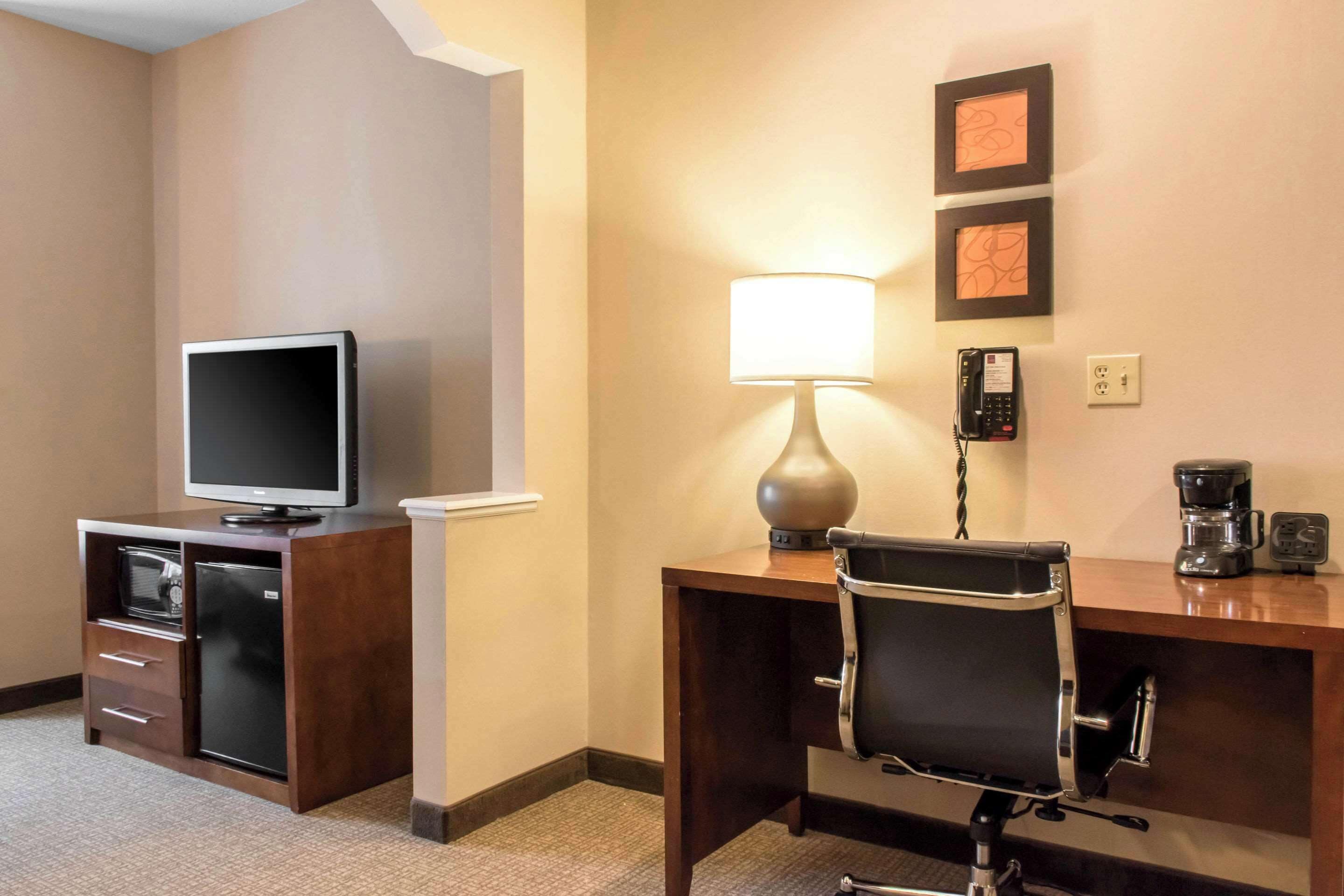 hypo-allergenic bedding, desk, laptop workspace, iron/ironing board