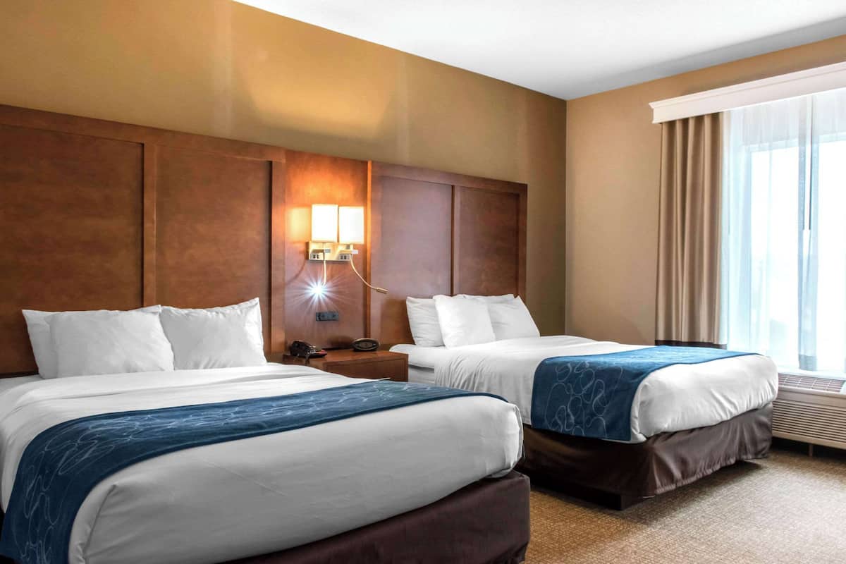 Hypo-allergenic bedding available, down comforters, desk