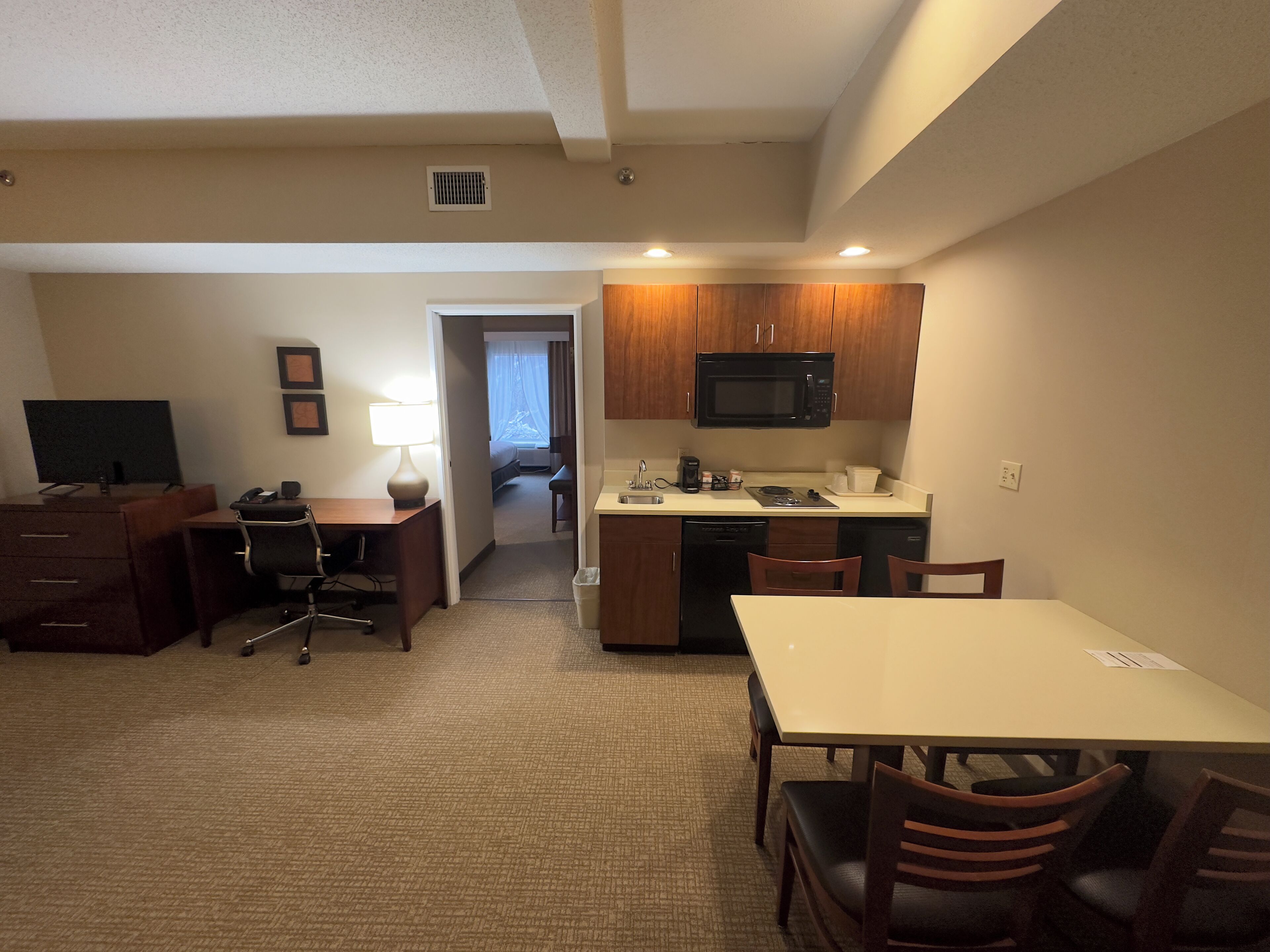 Suite, 1 King Bed with Sofa bed, Non Smoking (Efficiency) | Living area | TV