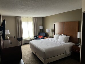 Habitación, 1 cama King size, para no fumadores (Shower Only) | Escritorio, espacio para trabajar con laptop y cortinas blackout 