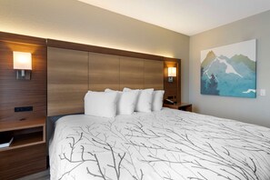 Habitación estándar, 1 cama de matrimonio grande, accesible para personas con discapacidad | Espacio para trabajar con un portátil y cortinas opacas