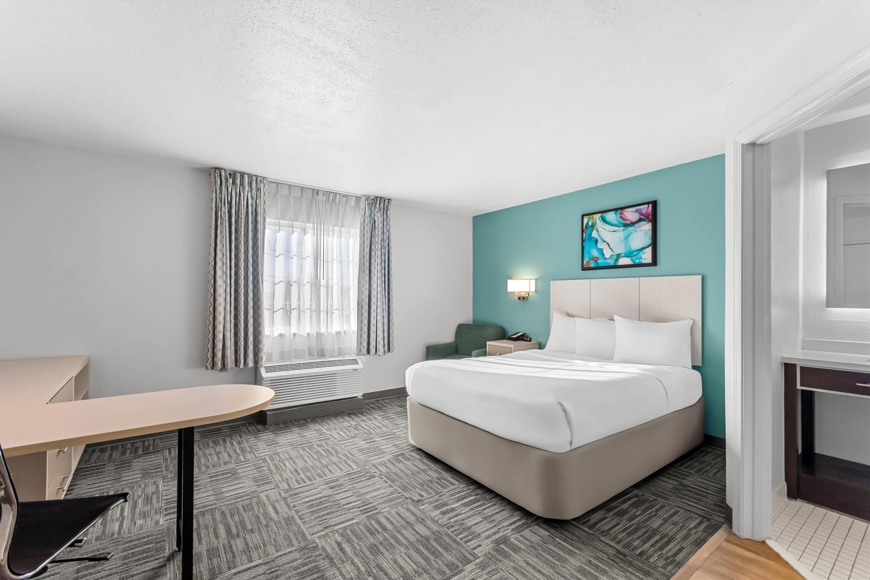 Standard Room, 1 Queen Bed, Non Smoking | Desk, blackout drapes, iron/ironing board, free cribs/infant beds