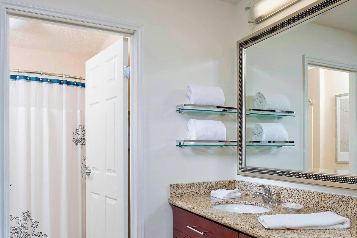 free toiletries, hair dryer, towels