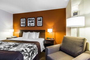 Standard Room, 1 King Bed, Non Smoking | Desk, blackout drapes, iron/ironing board, free WiFi - Sleep Inn Springfield South I60 near Medical District (Springfield)