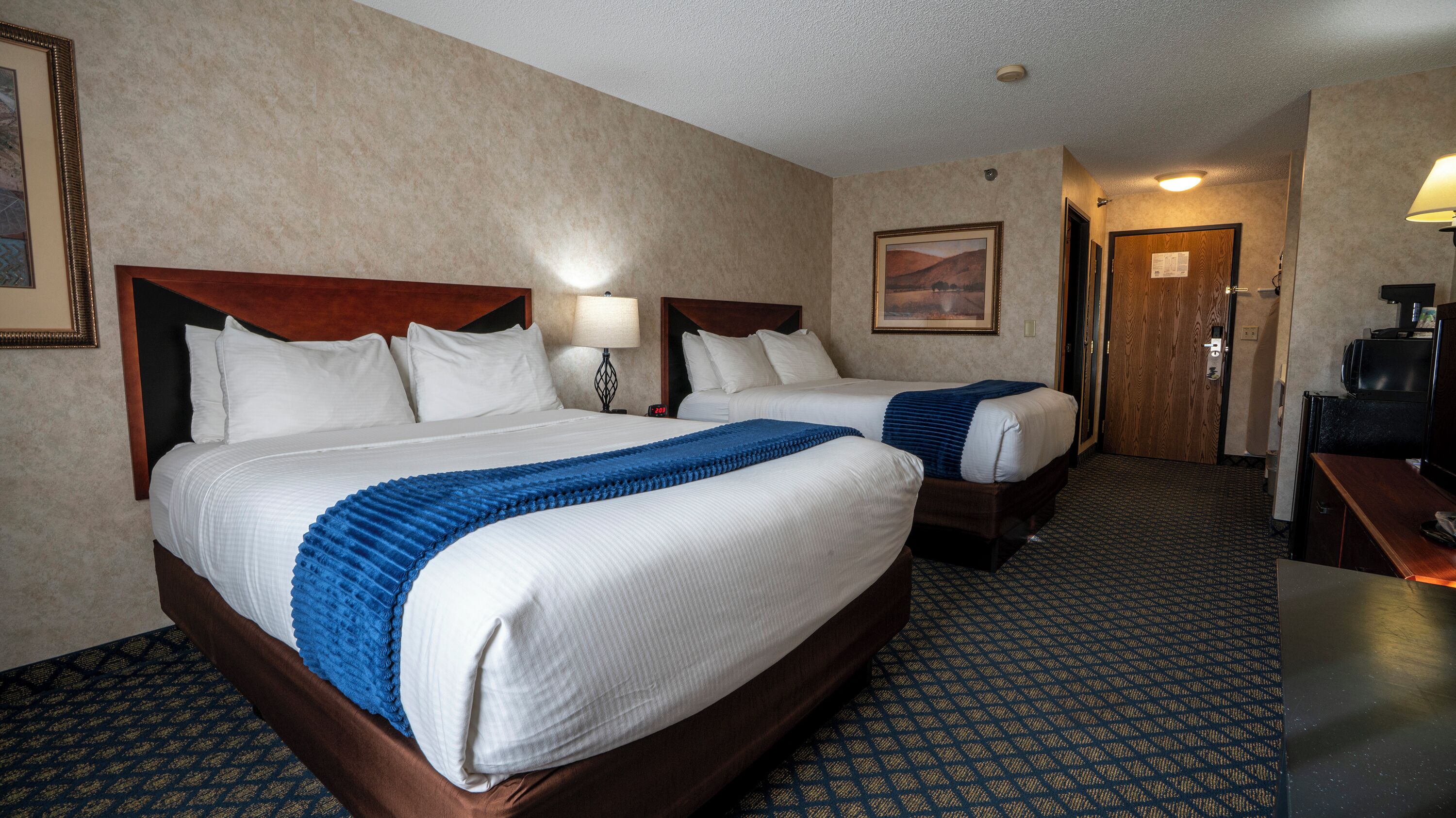 Deluxe Room, 2 Queen Beds | Blackout drapes, iron/ironing board, free WiFi, bed sheets