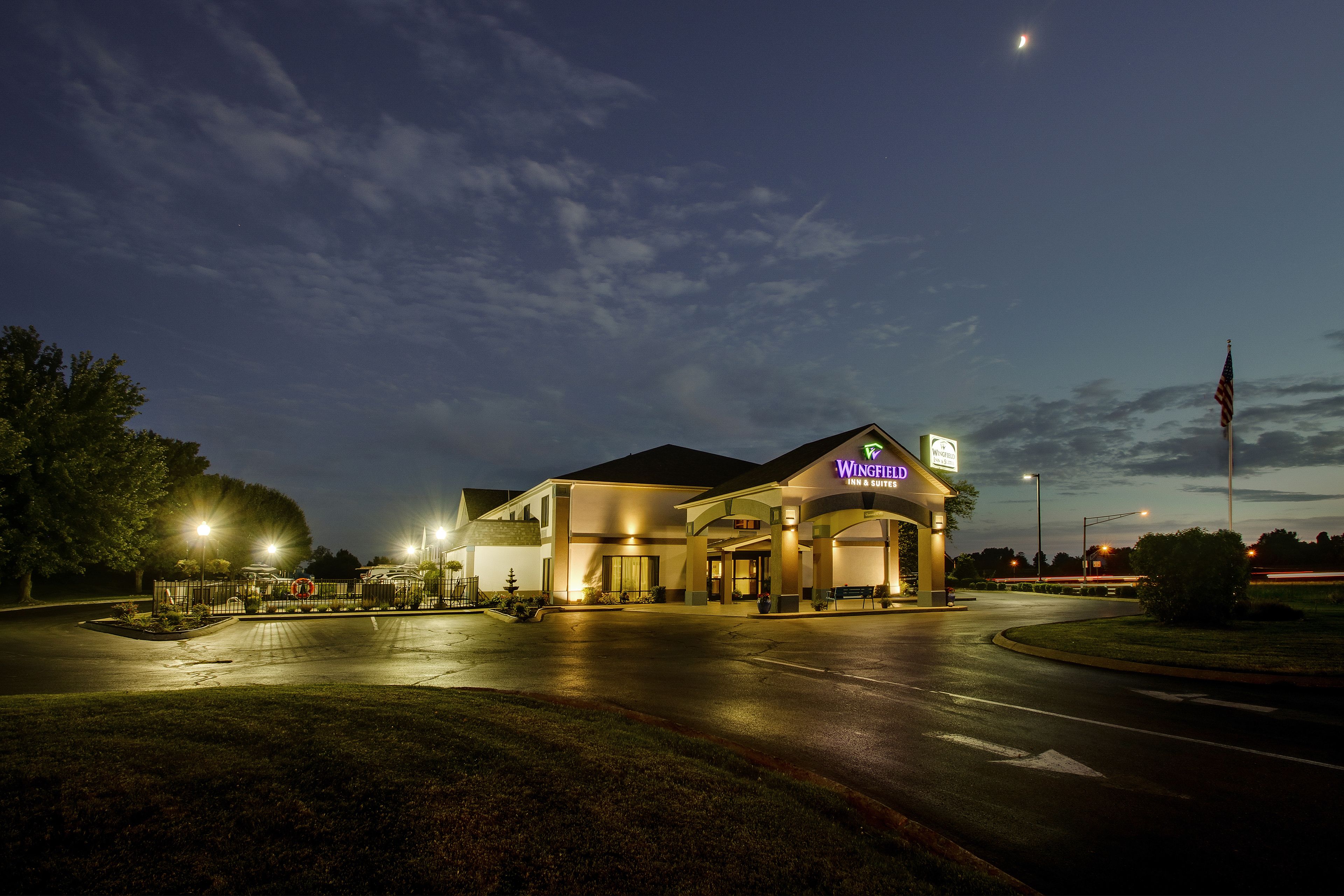 front of property – evening/night