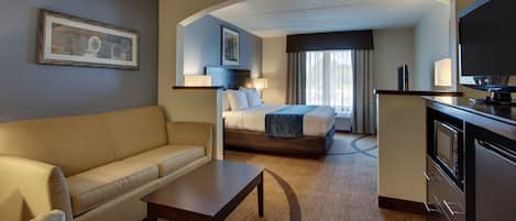 Desk, blackout curtains, iron/ironing board, free WiFi