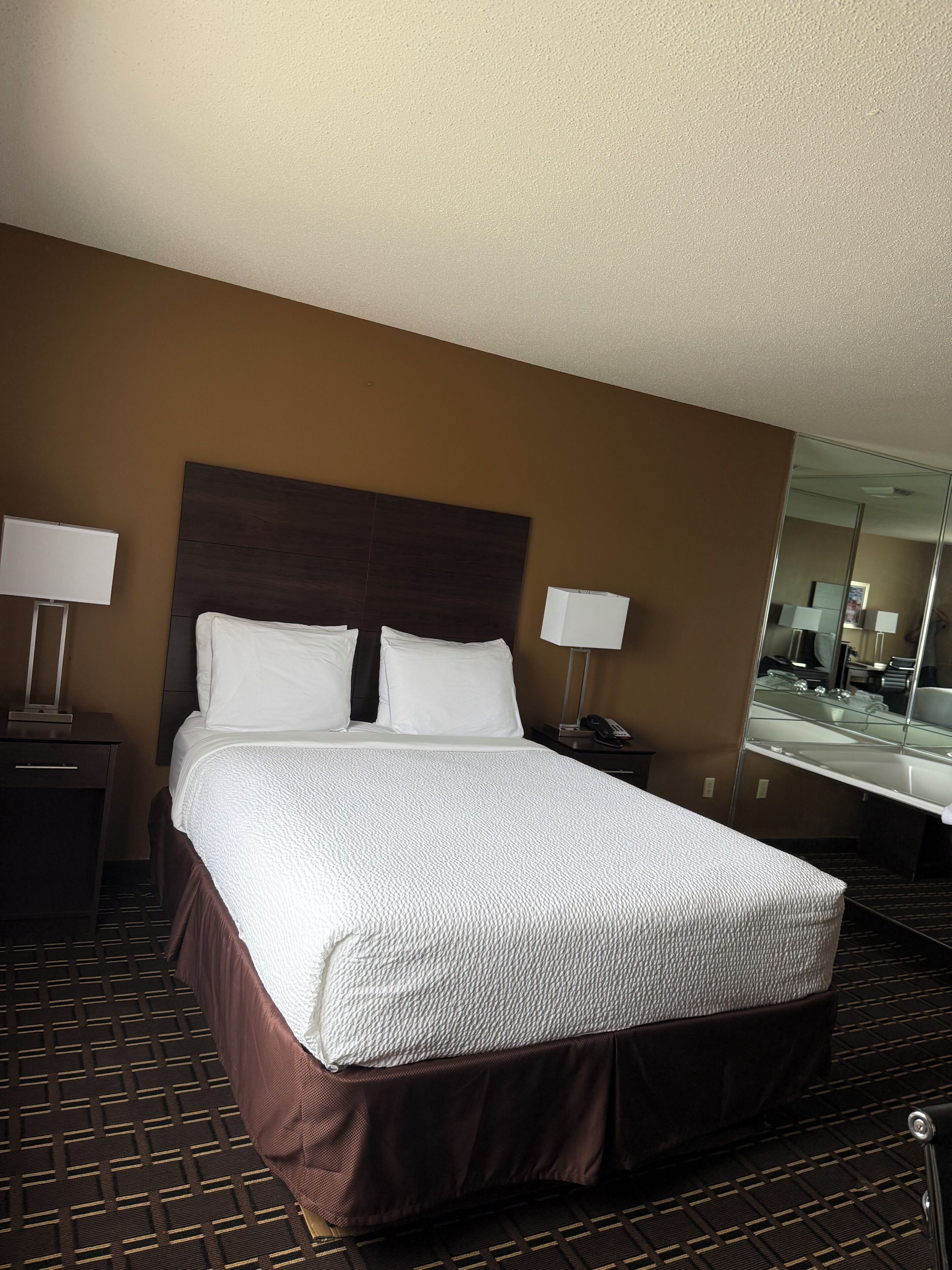 Standard Room, 1 Queen Bed, Non Smoking, Jetted Tub | Iron/ironing board, WiFi, bed sheets