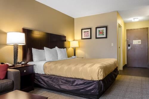 Premium bedding, desk, soundproofing, iron/ironing board