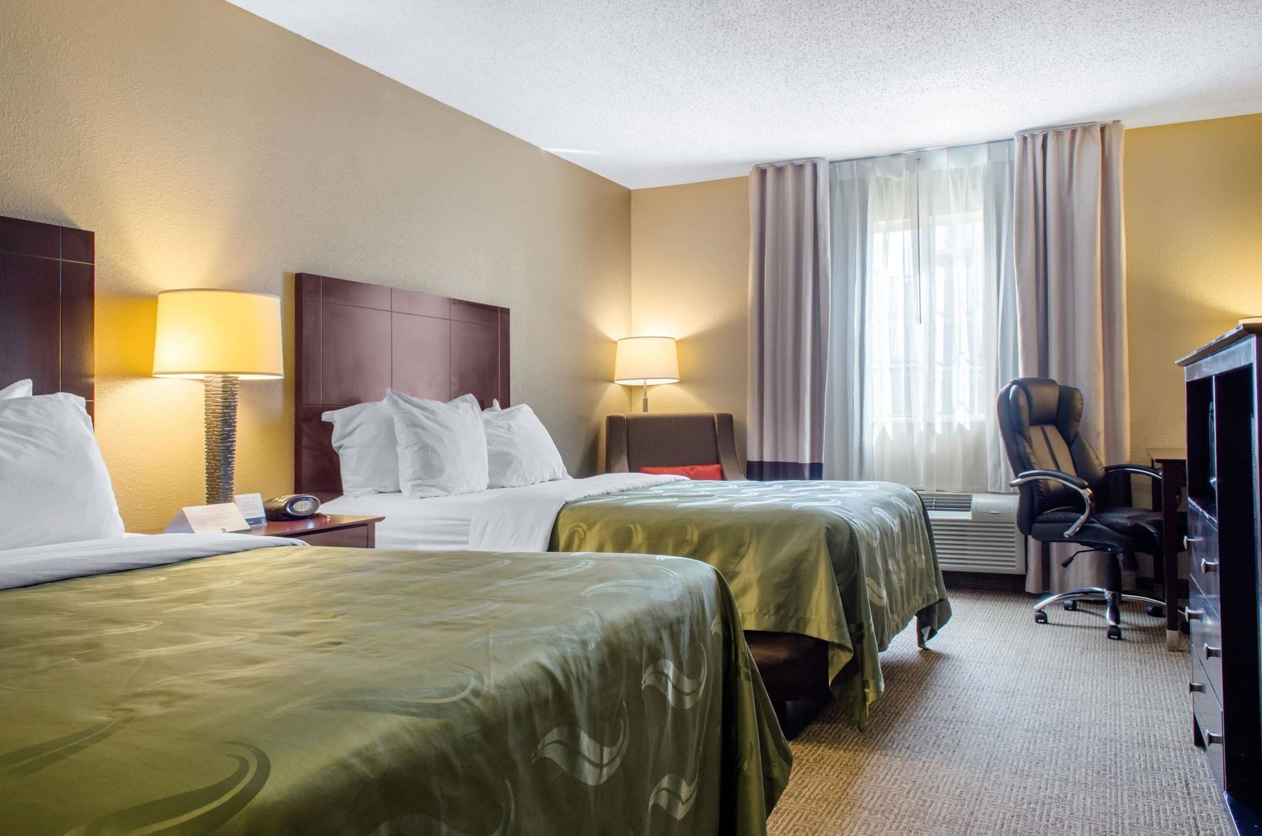 Premium bedding, desk, soundproofing, iron/ironing board
