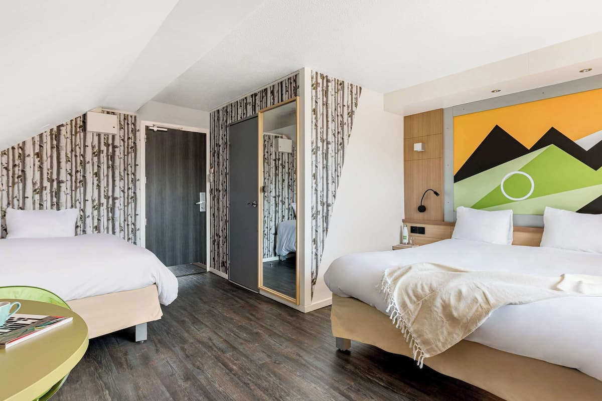 Standard Room, Multiple Beds | In-room safe, desk, soundproofing, iron/ironing board