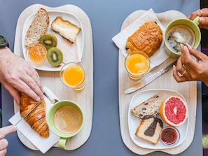 Daily buffet breakfast (EUR 13 per person)