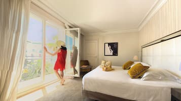 Premium kamer, terras | Luxe beddengoed, Select Comfort-bedden, een minibar