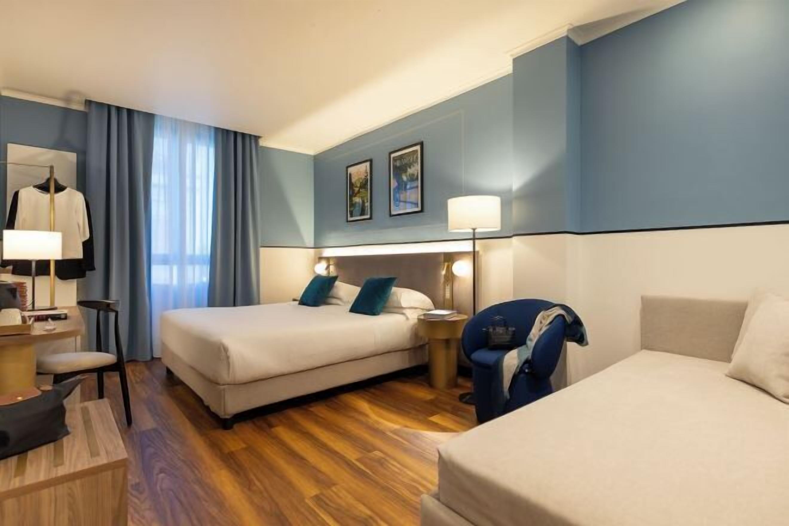 Down comforters, memory foam beds, minibar, in-room safe