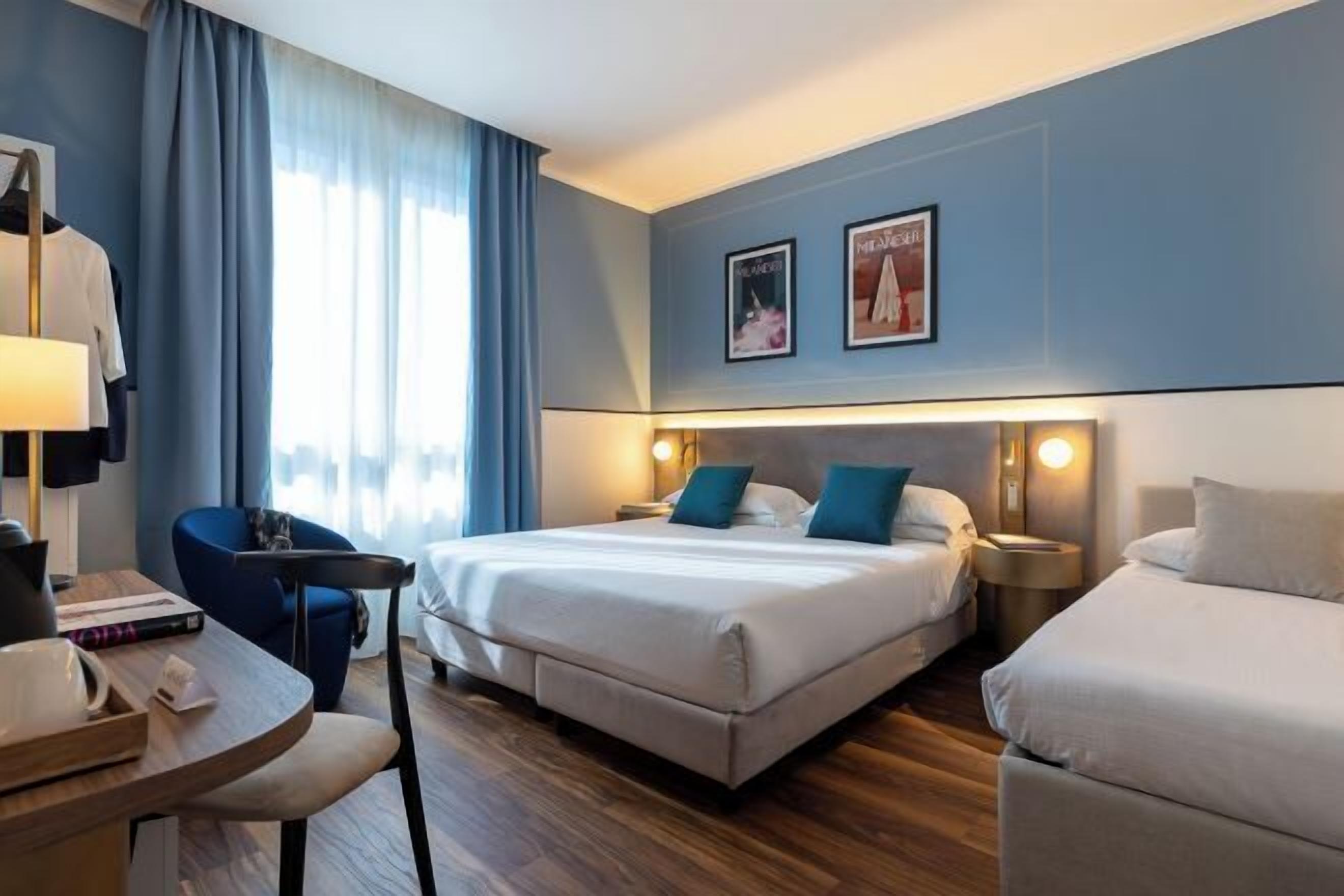 Down comforters, memory foam beds, minibar, in-room safe