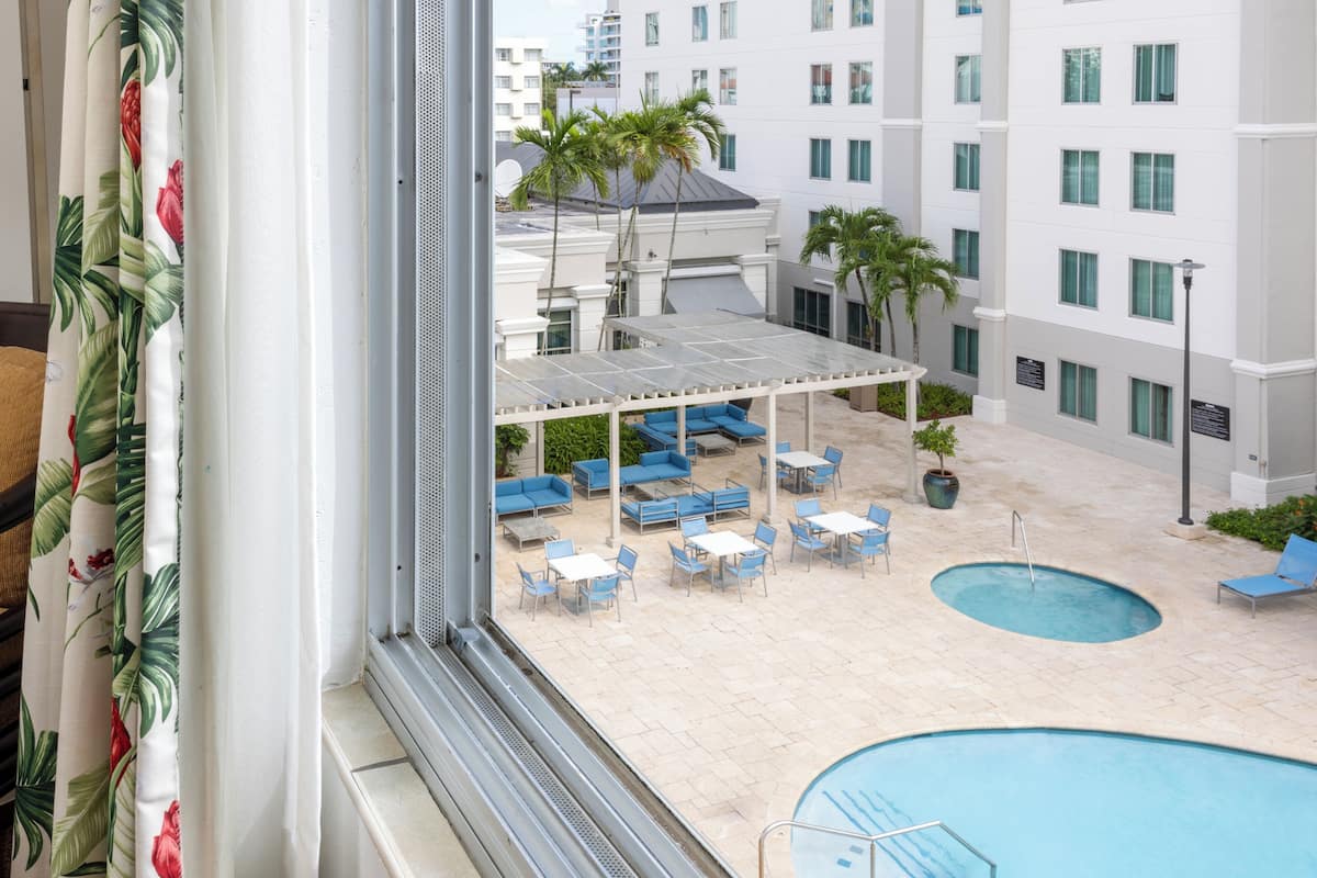 Room, 1 King Bed, Pool View | In-room safe, desk, soundproofing, iron/ironing board