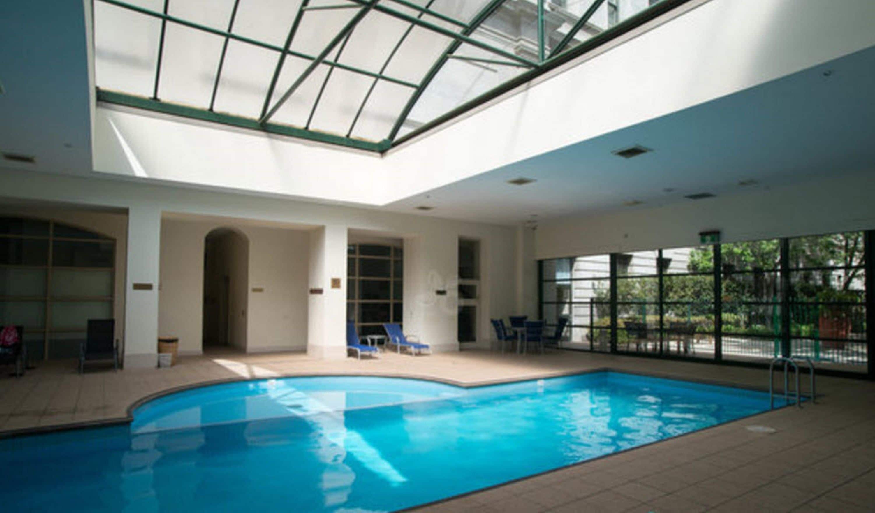 indoor pool, open 6:00 am to 10:00 pm, pool loungers