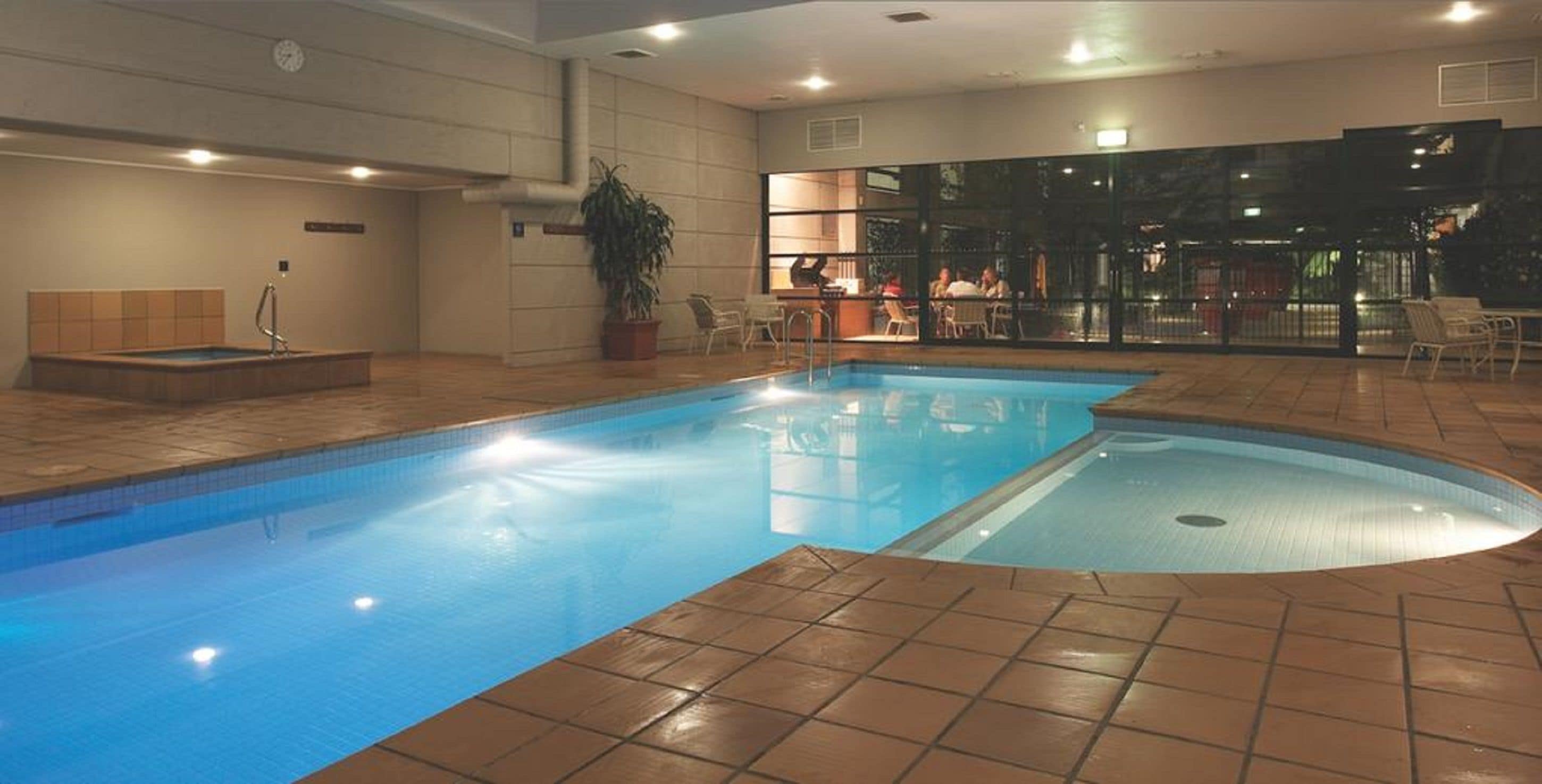 indoor pool, open 6:00 am to 10:00 pm, pool loungers