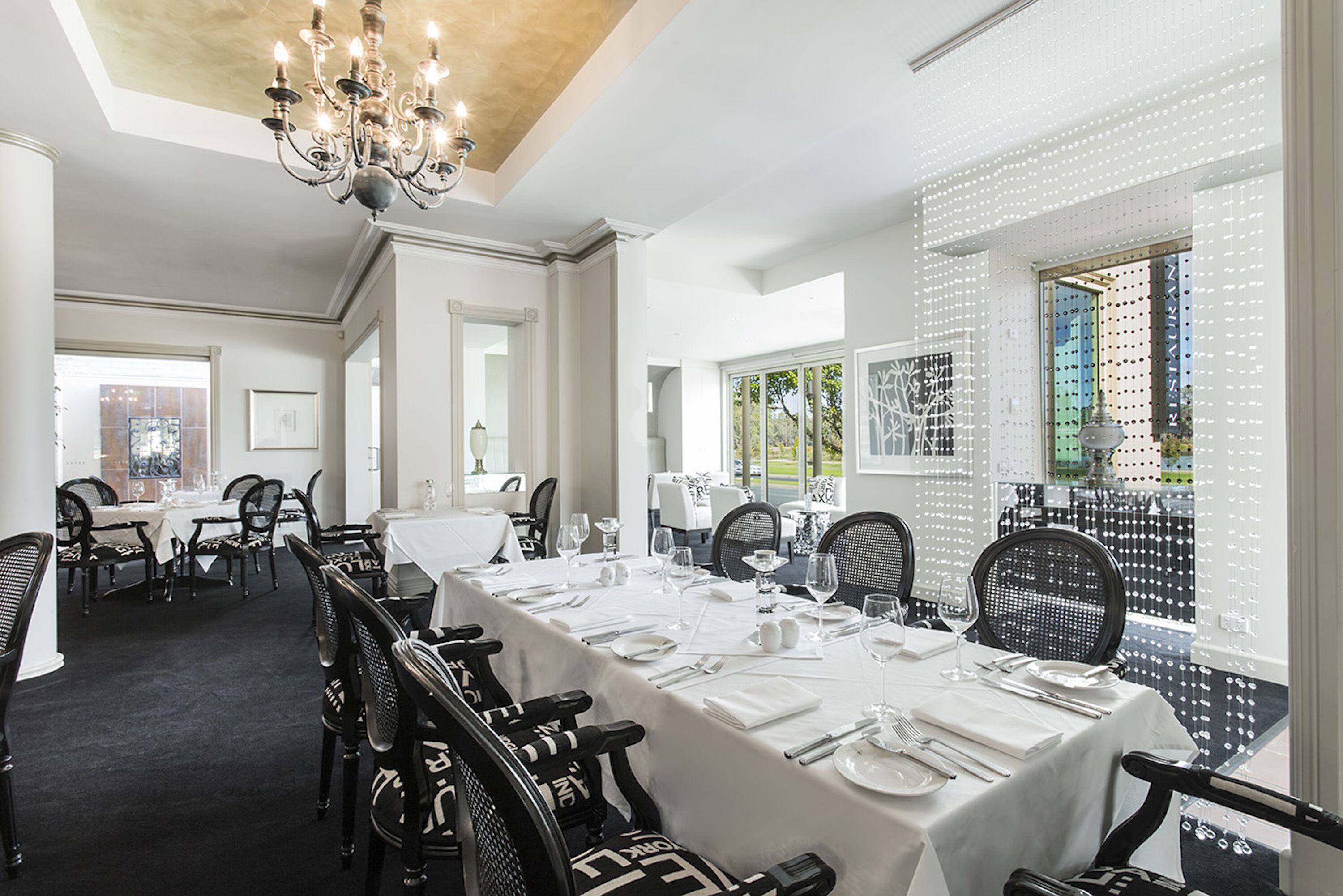 breakfast and dinner served, international cuisine