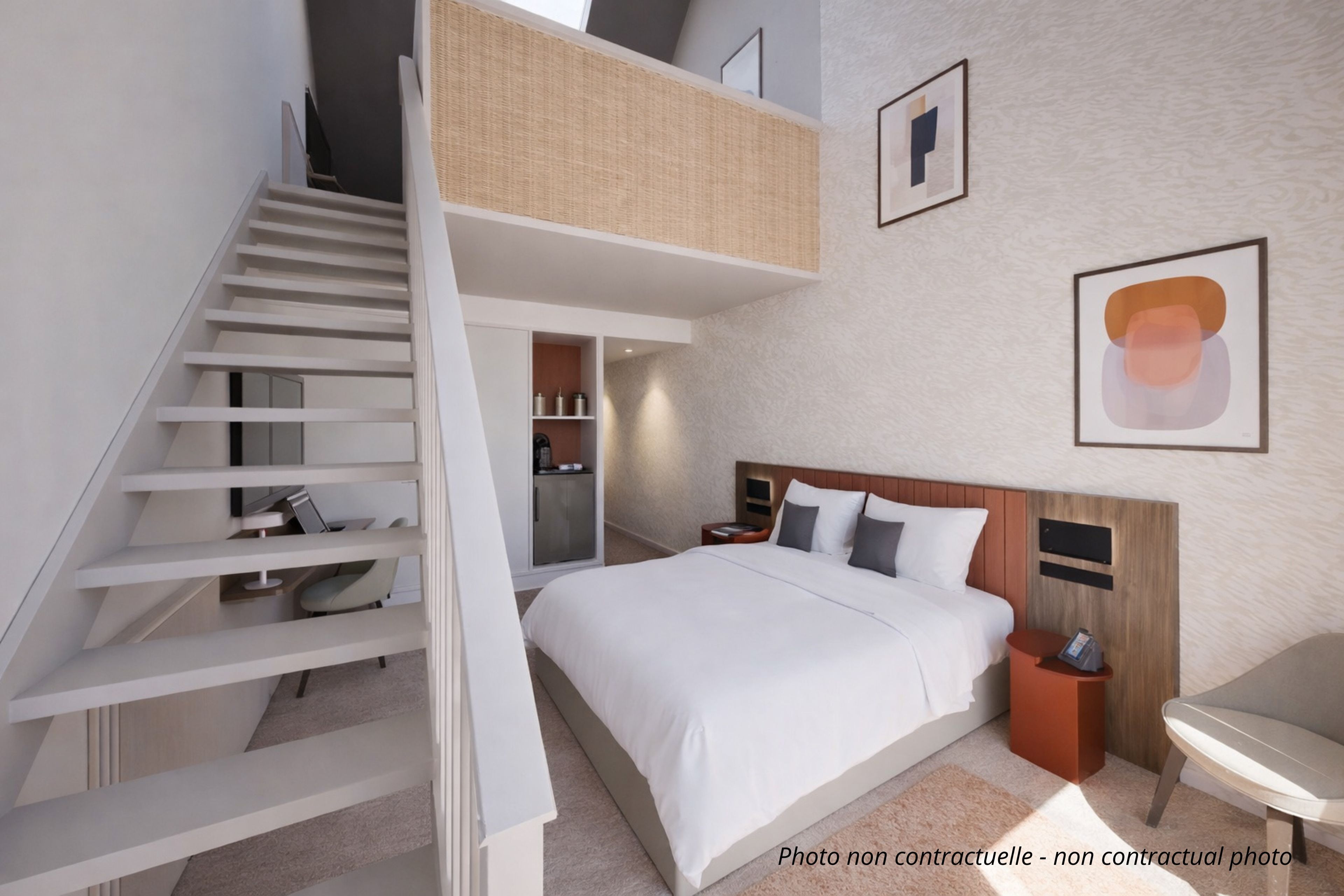 Premium Room, 2 Katil Kelamin (Double) | Bar mini, peti besi dalam bilik, meja, kalis bunyi 