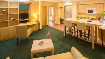 Minibar, in-room safe, desk, blackout curtains