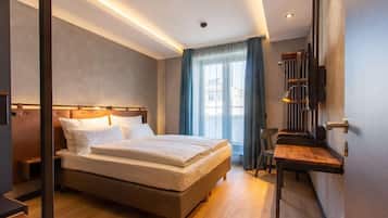 Premium bedding, pillow-top beds, minibar, desk