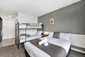 SBR Family Room | 2 bedrooms, desk, laptop workspace, iron/ironing board