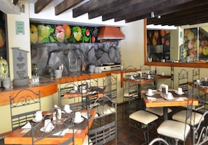 2 restaurants, breakfast, lunch, dinner served; local cuisine