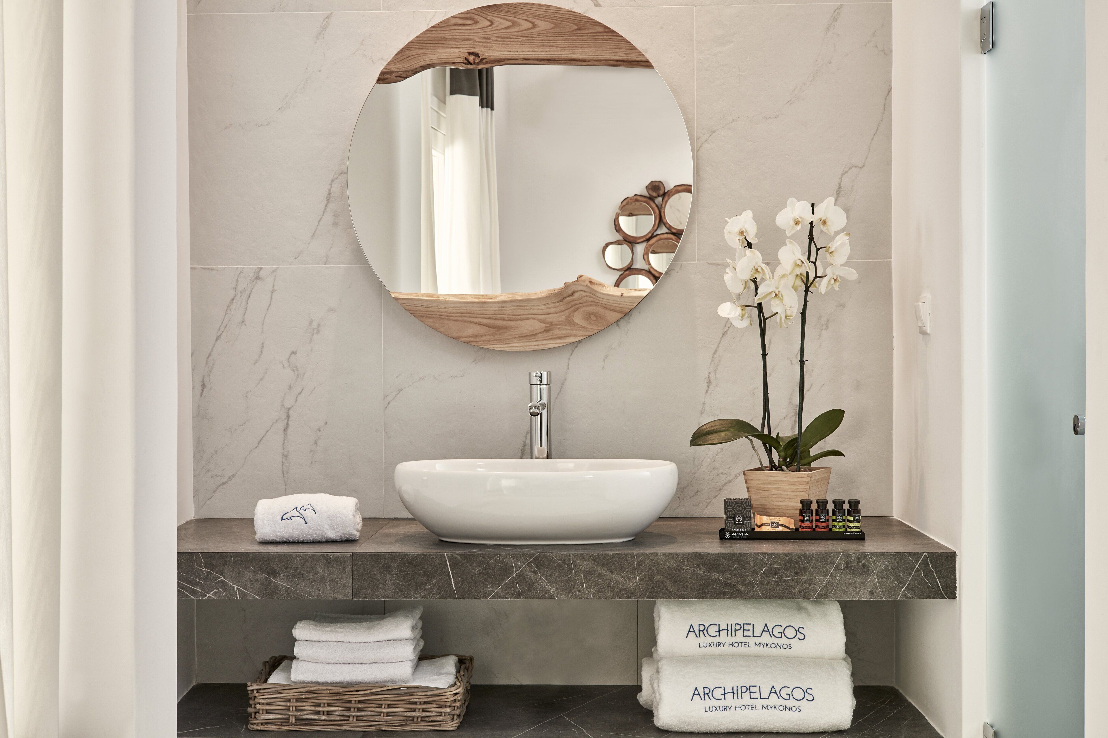 deep-soaking bathtub, rainfall showerhead, free toiletries, hair dryer