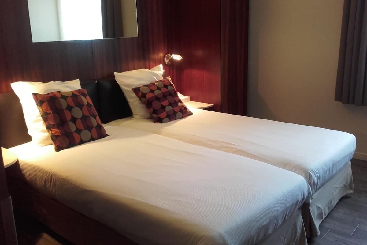 Desk, blackout curtains, iron/ironing board, free WiFi