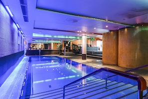 Indoor pool, pool loungers