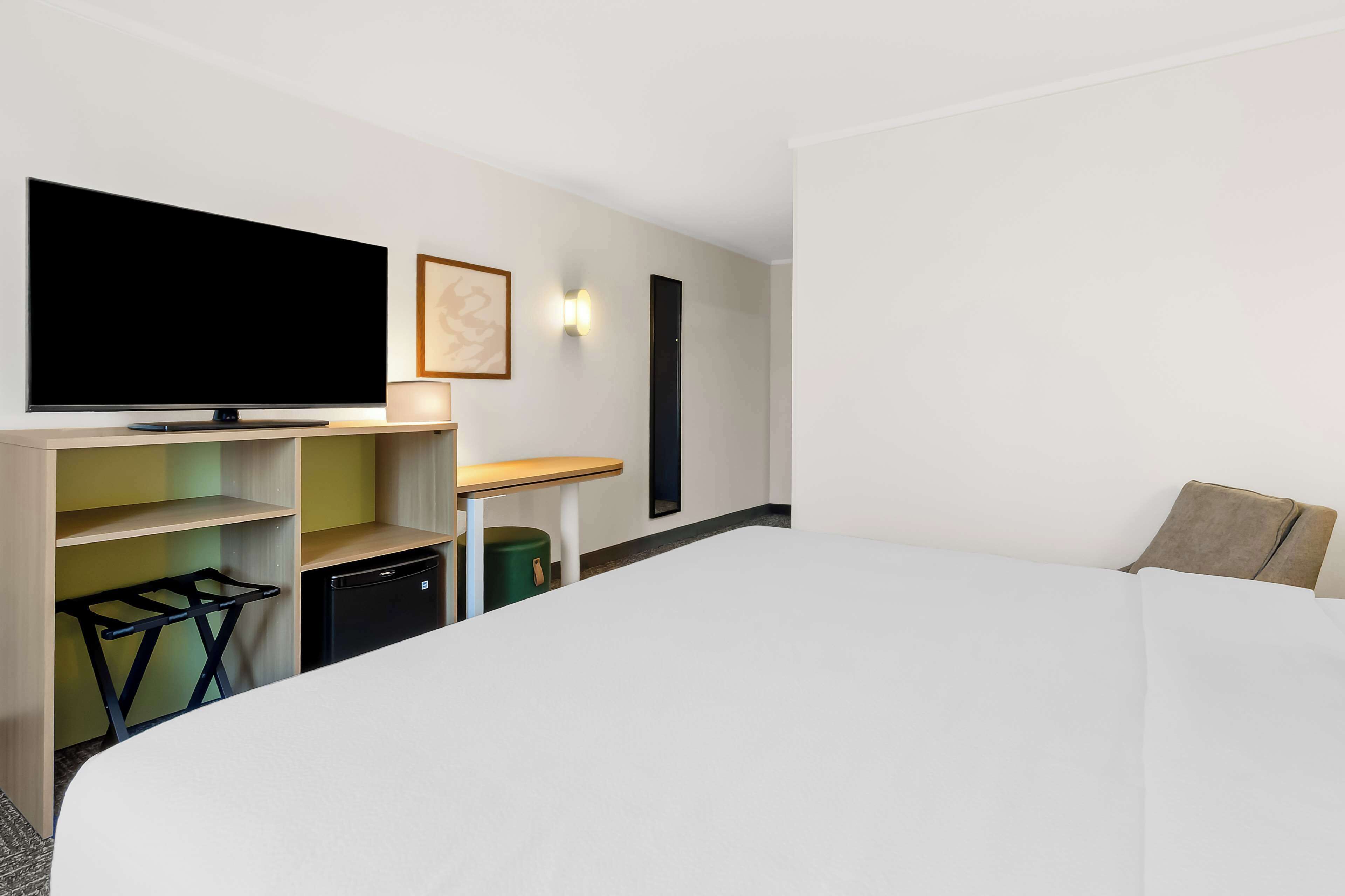room, 1 king bed, accessible (roll-in shower) | desk, laptop workspace, iron/ironing board, free cots/infant beds