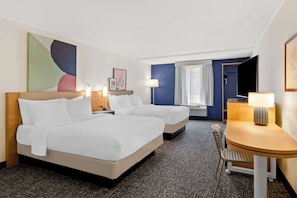 Room, 2 Queen Beds | Desk, laptop workspace, iron/ironing board, free cribs/infant beds