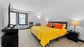 Individually decorated, individually furnished, desk, laptop workspace