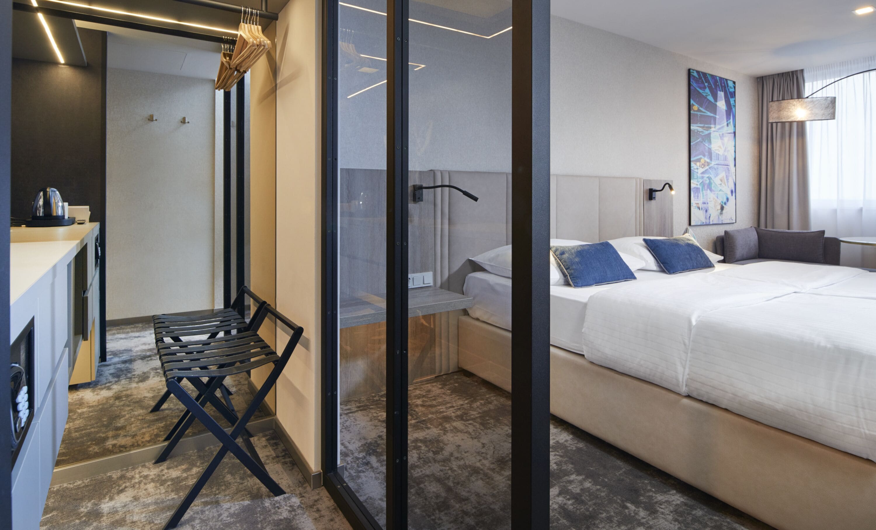 executive double room, pool access | 1 bedroom, in-room safe, blackout curtains, iron/ironing board