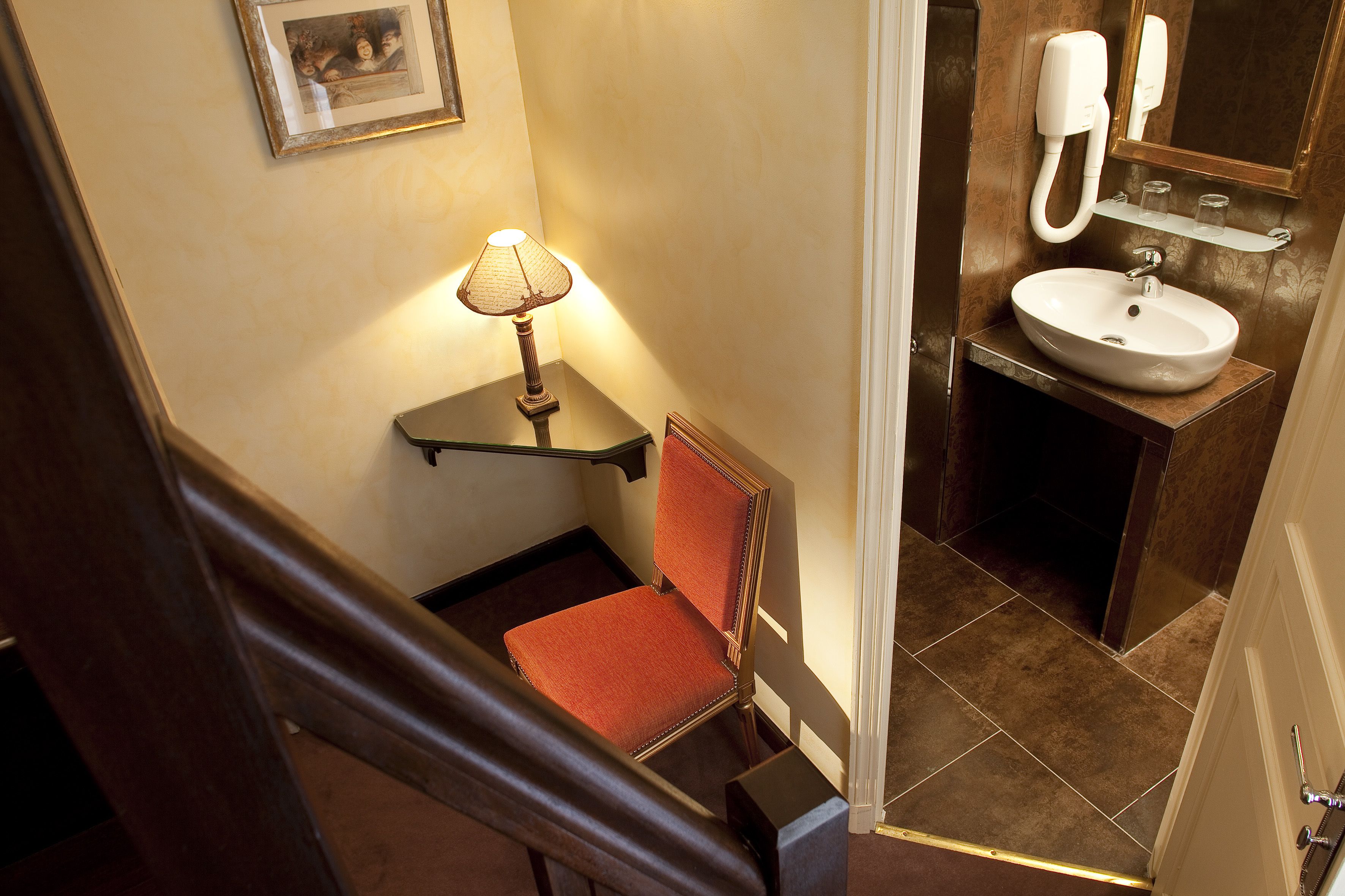 free toiletries, hair dryer, towels