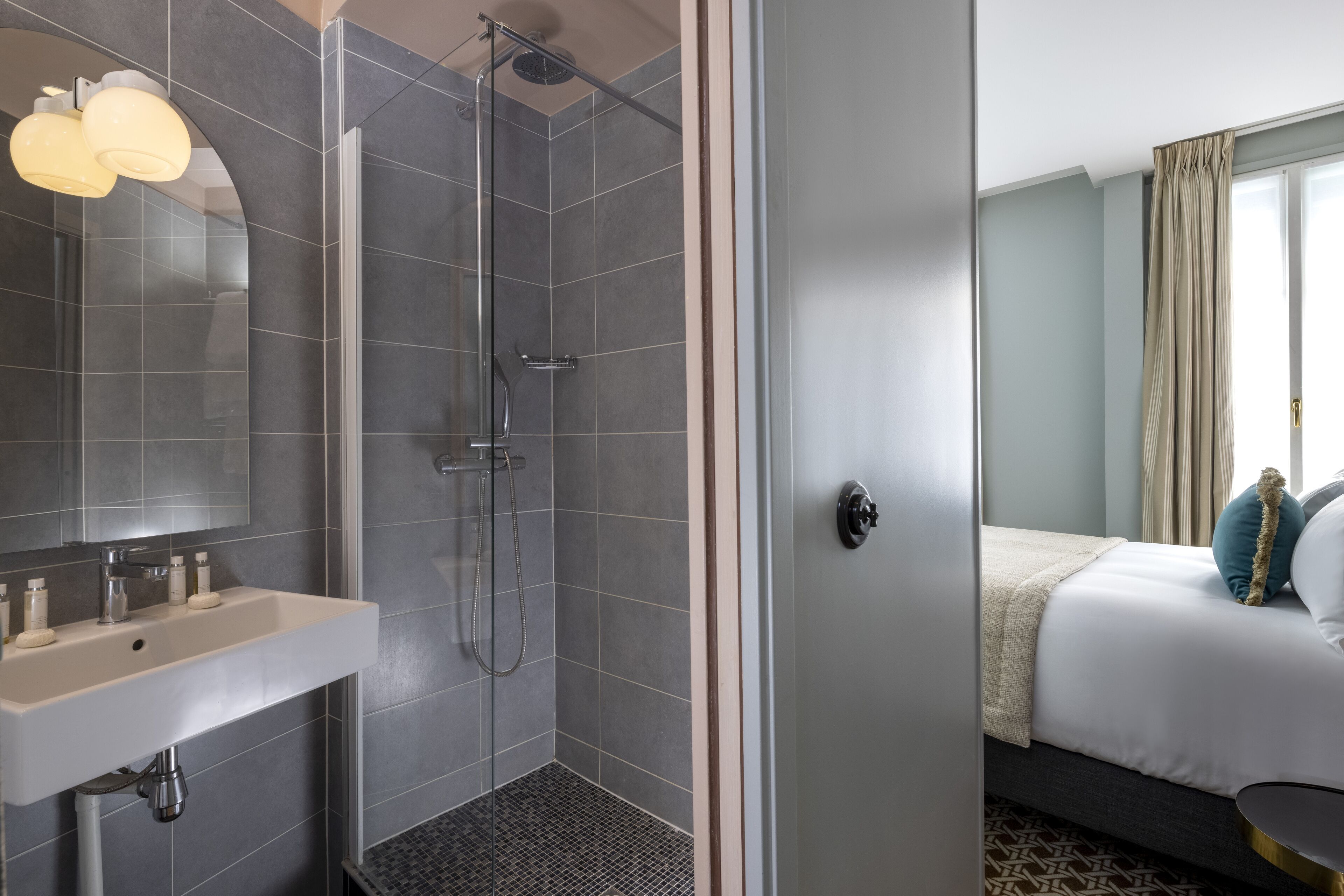 free toiletries, hair dryer, towels, soap