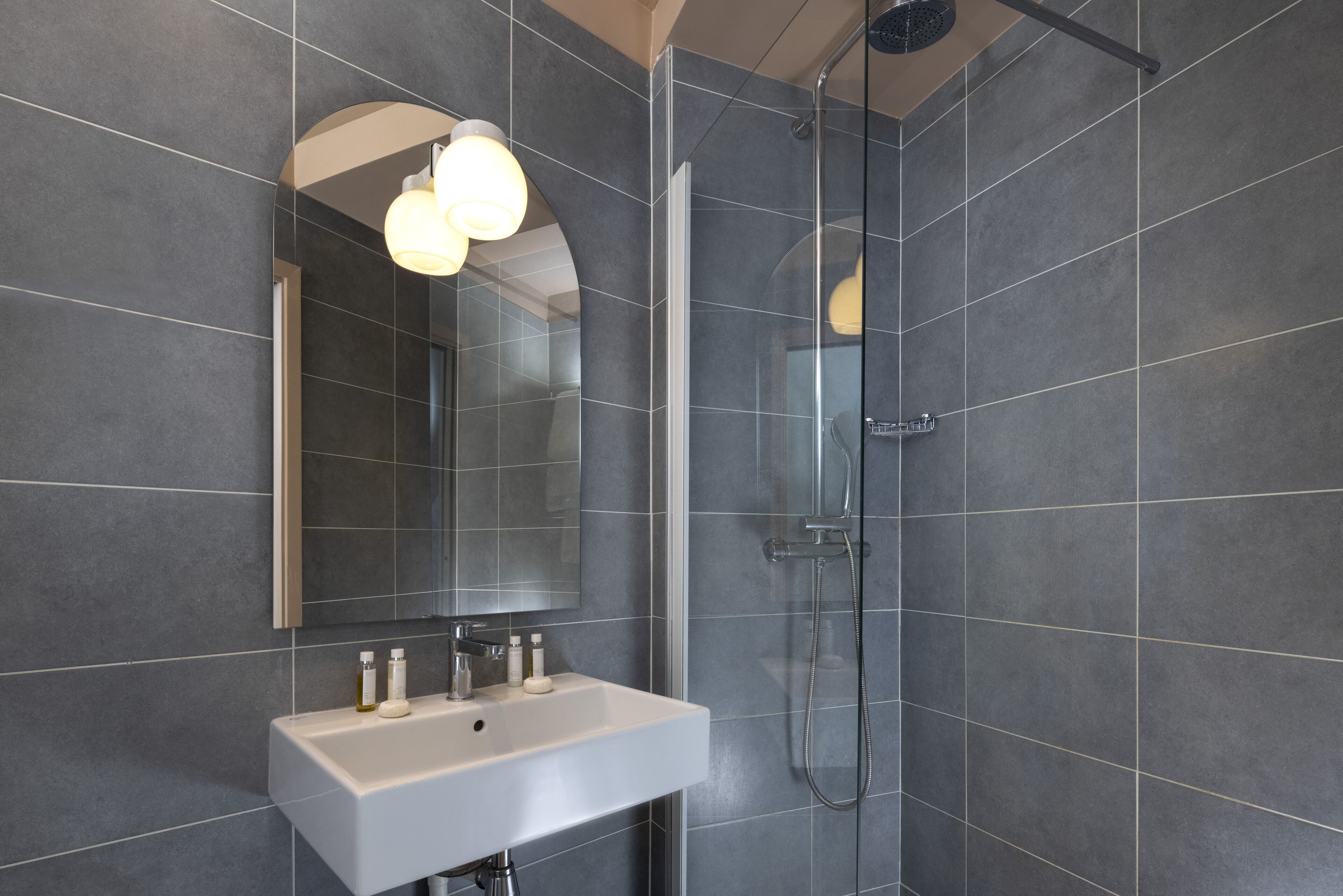 free toiletries, hair dryer, towels, soap