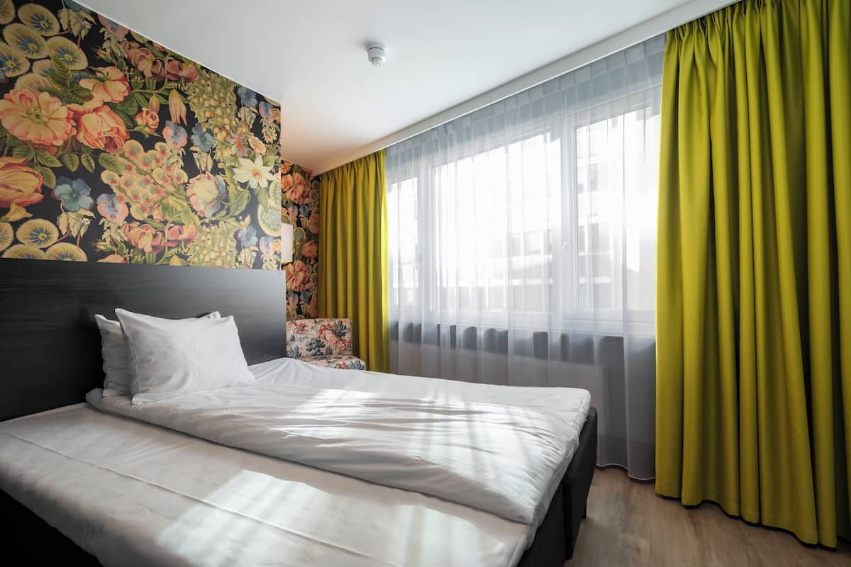Premium bedding, desk, free WiFi, bed sheets