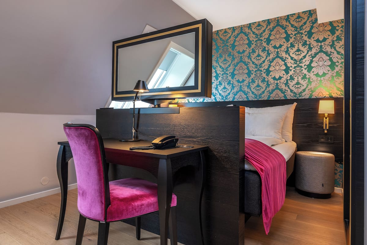 Small Double Room, 9 to 11 square meters, recommended for 1 person | Minibar, desk, laptop workspace, blackout drapes