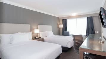 Standard Room, 2 Double Beds (Doubles) | Desk, laptop workspace, blackout drapes, iron/ironing board