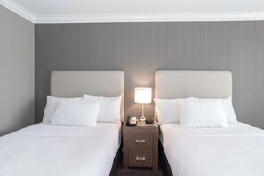 Standard Room, 2 Double Beds (Doubles) | Desk, laptop workspace, blackout drapes, iron/ironing board