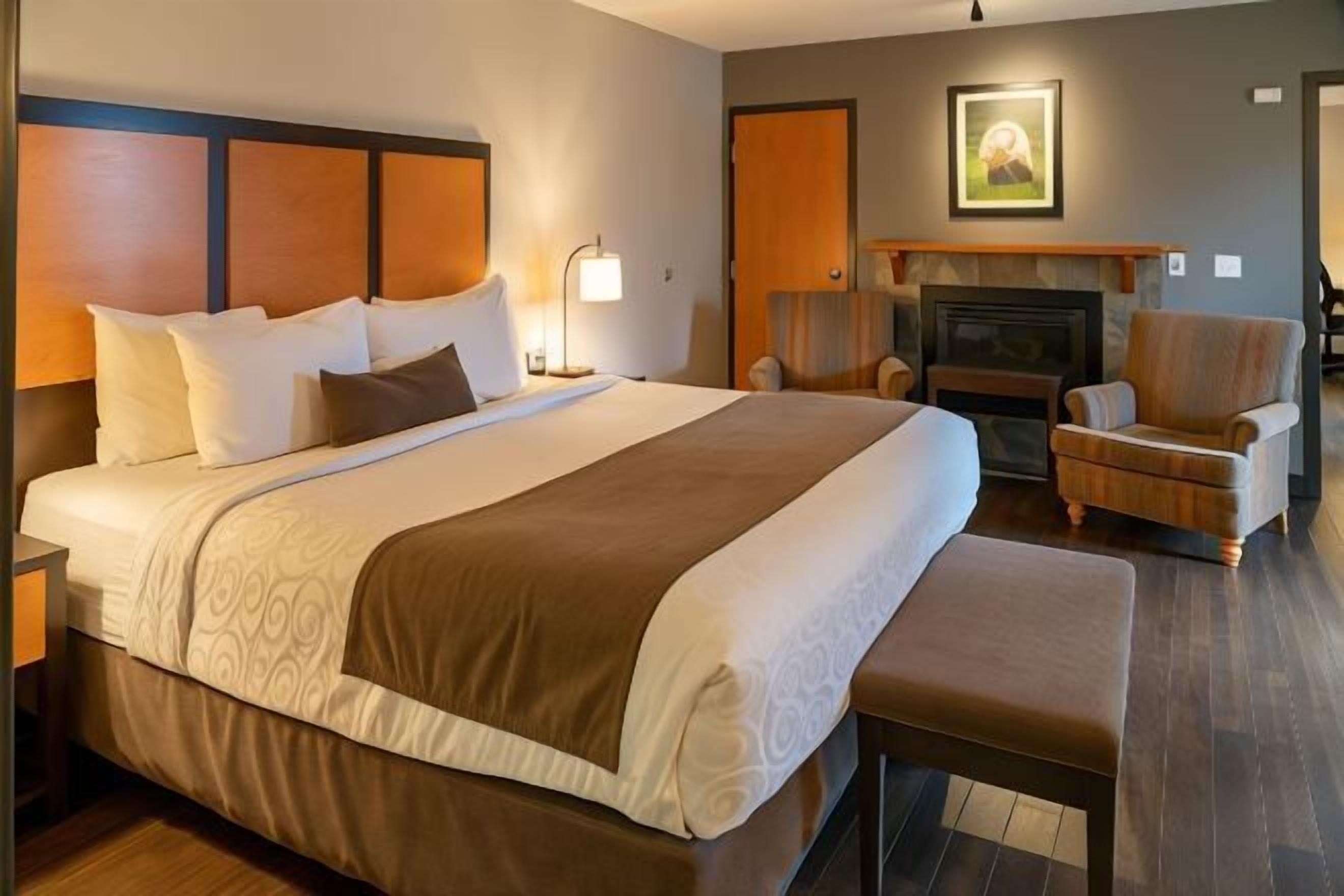 Hypo-allergenic bedding, in-room safe, desk, blackout drapes