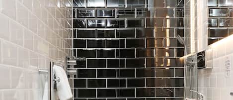 Apartment, 1 Double or 2 Twin Beds | Bathroom | Shower, eco-friendly toiletries, hair dryer, towels