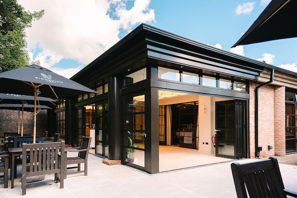 Outdoor banquet area