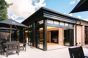 Outdoor banquet area