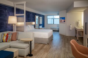 Down comforters, in-room safe, desk, blackout drapes